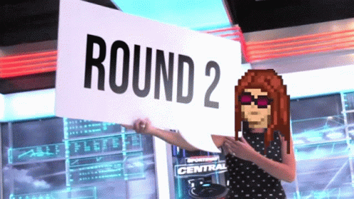 Round 2 Woman With Pixelated Head GIF