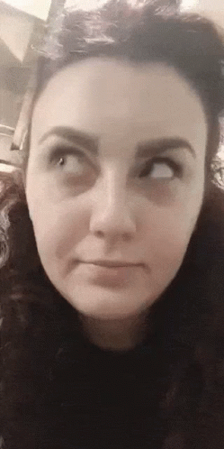 Round Face Woman Rolls Eyes GIF