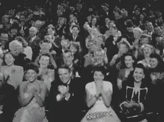 Round Of Applause Vintage Crowd GIF