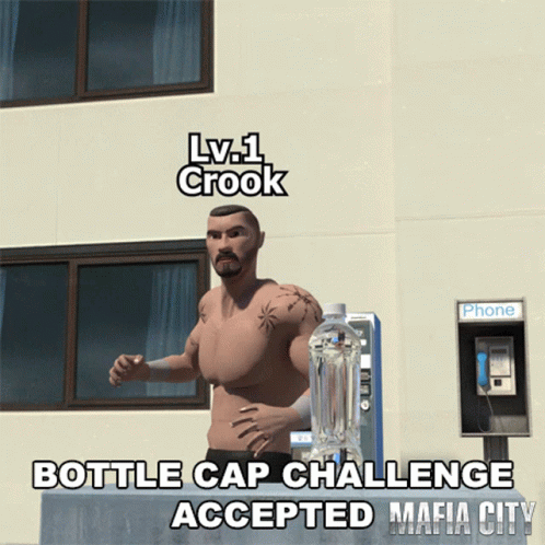 Roundhouse Kick Bottle Cap Challenge GIF