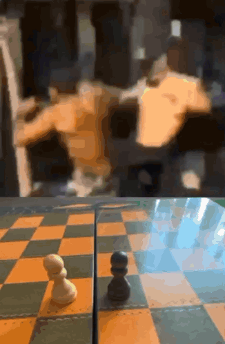 Roundhouse Kick During Chess Game GIF