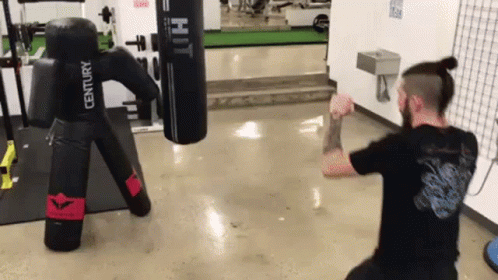 Roundhouse Kick Got Stuck GIF