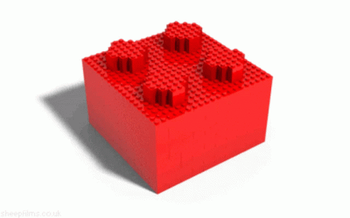 Row of Red Lego Bricks
