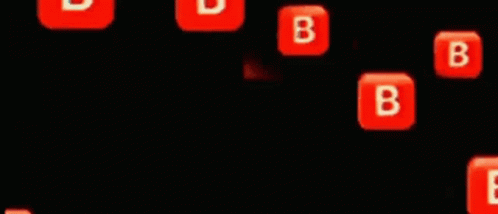 Row of Red Squares With Letter B