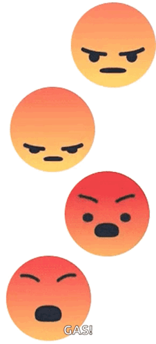 Row of Smiley Faces Saying Gas