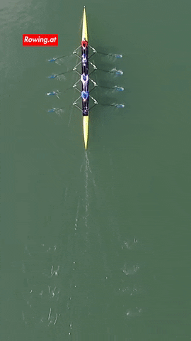 Rowing Machine Form Aerial Shot GIF
