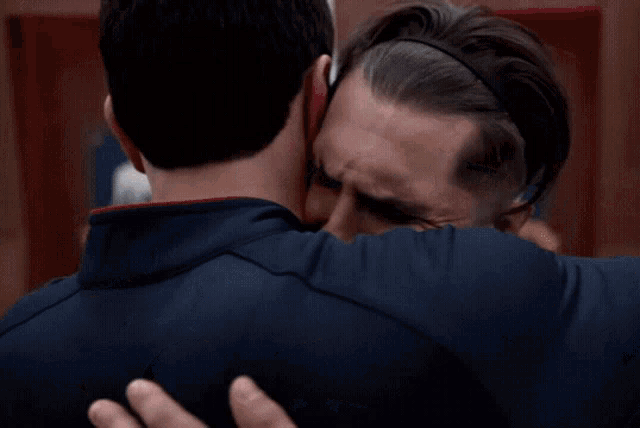 Roy Kent Ted Lasso Hugging Crying Teammate GIF