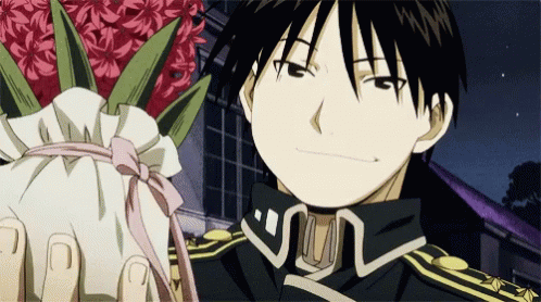 Roy Mustang Fullmetal Alchemist Flowers For You GIF