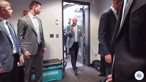 Roy Williams Celebrating Victory With His Team GIF