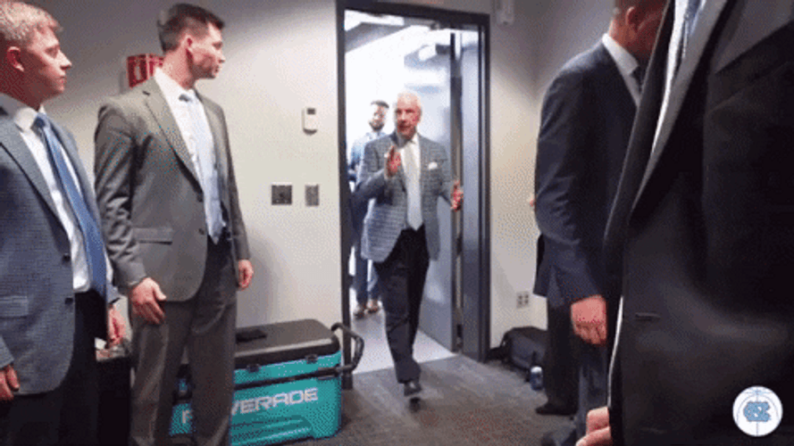 Roy Williams Celebrating Victory With His Team GIF
