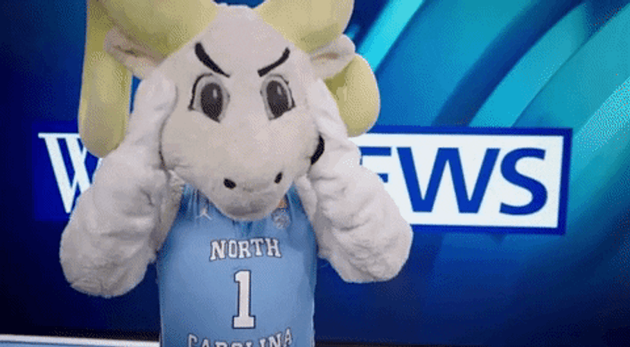 Roy Williams Taking Off The Mascot GIF