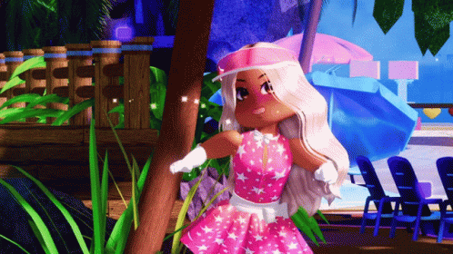 Royal High Roblox Girl Dancing Pink Outfit GIF