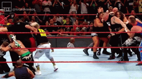 Royal Rumble Beat Up Brock Lesnar GIF