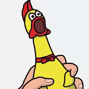 Rubber Chicken As Alarm GIF