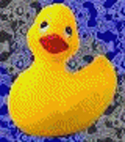 Rubber Duck In Flashing Colors GIF