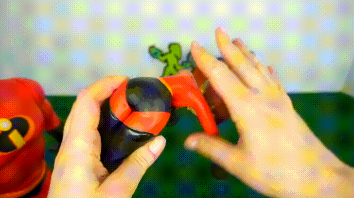 Rubber Elastigirl Toy GIF