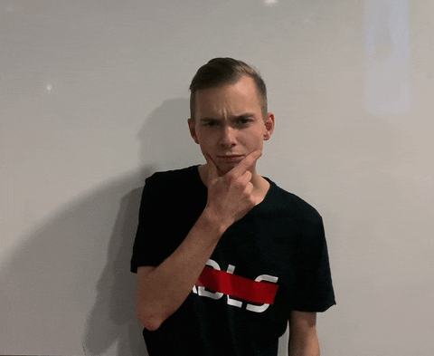 Rubbing Chin Guy In Doubt GIF