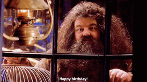 Rubeus Hagrid Greeting Happy Birthday GIF