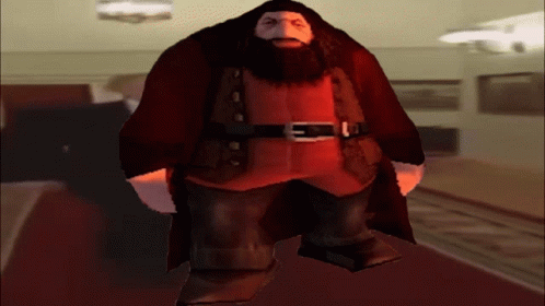 Rubeus Hagrid Walking Meme GIF