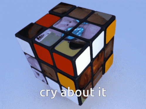 Rubik's Cube Cry About It GIF