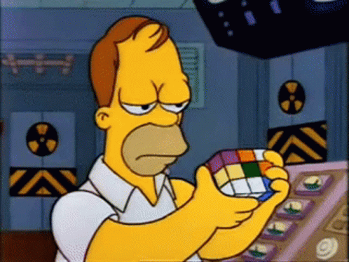 Rubik's Cube Homer Simpson Se Se GIF