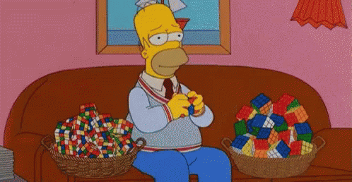Rubik's Cube Homer Simpsons GIF