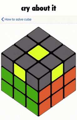 Rubik's Cube Saying Cry About It