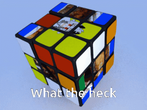 Rubik's Cube What The Heck GIF