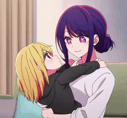Ruby Hoshino And Ai Hoshino Hugging GIF