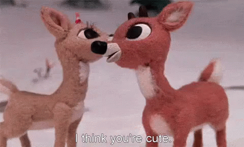 Rudolph I Think You're Cute GIF