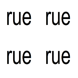 Rue with Gray Squares