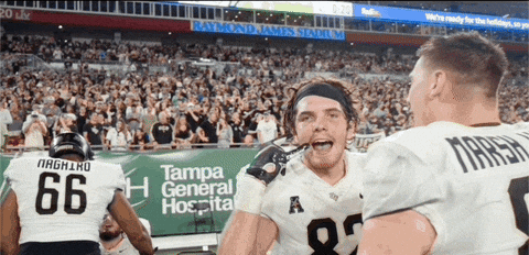 Rugby Player Hollering After Game GIF