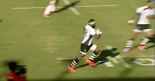 Rugby Player Running Being Tackled GIF