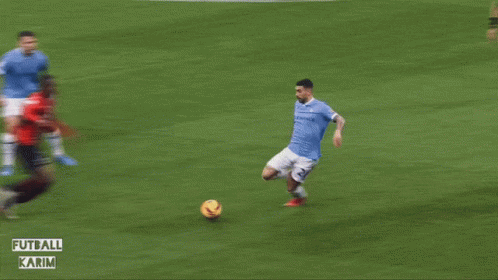 Rugby Players Running On Field In Front Of NRL.com Sign GIF