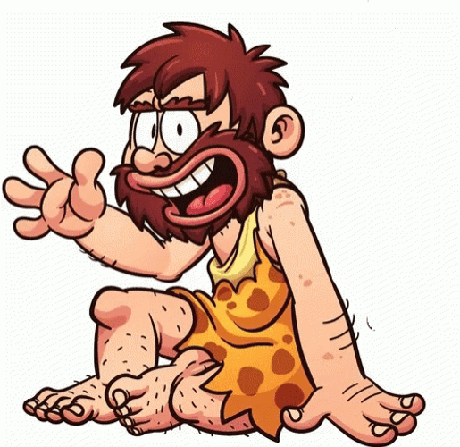 Rugged Caveman Open Close Hands GIF