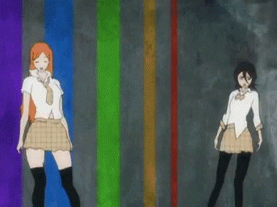Rukia Kuchiki And Inoue Orihime Dancing GIF