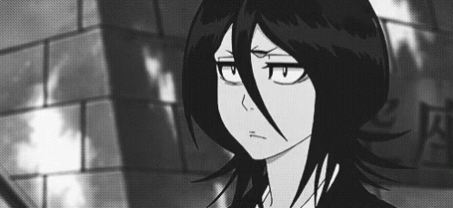 Rukia Kuchiki Upset Bowing Head GIF