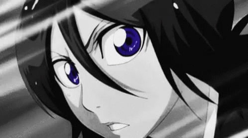 Rukia Ichigo Alert Look GIF