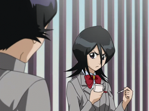 Angry Rukia Kuchiki Cute Smile GIF
