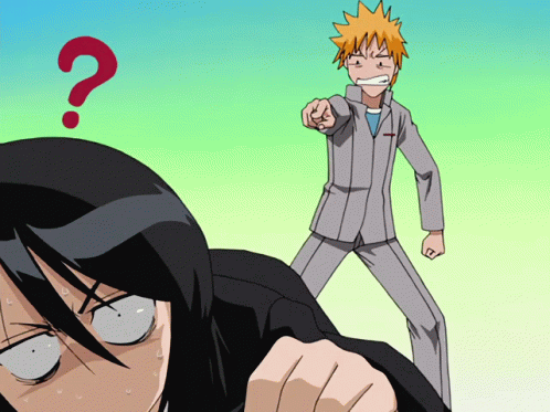 Ichigo Shout Rukia Kuchiki GIF