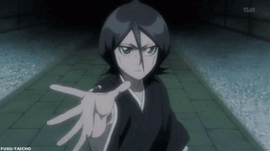 Rukia Kuchiki Hold Zanpakuto Sword GIF