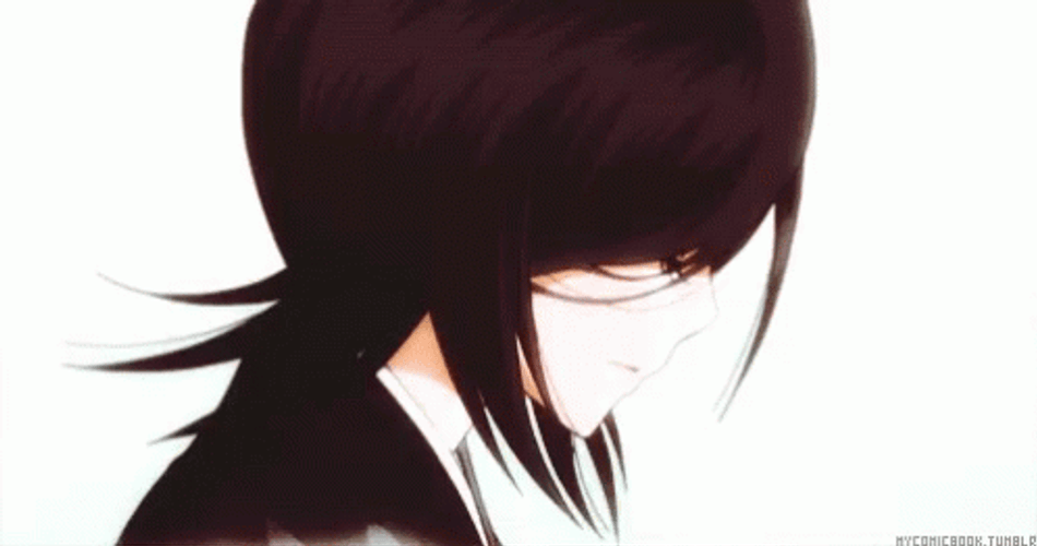 Rukia Look Up Upset Bow Head GIF