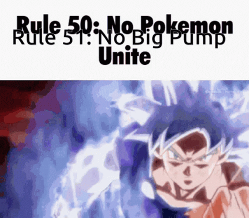 Rule 50 : No Pokemon Unite Is Written Above A Picture Of A Man GIF