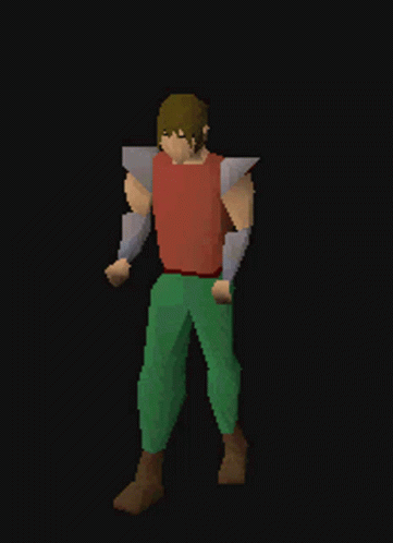 Runescape Character Holding Head GIF
