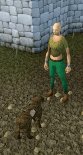 Runescape Character Scaring A Bug GIF