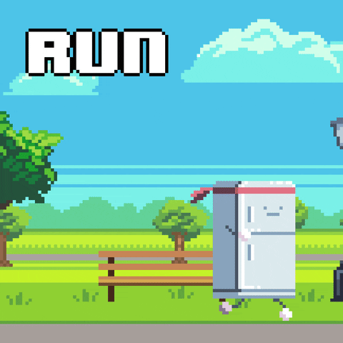 Runner Fridge Pixel Art GIF