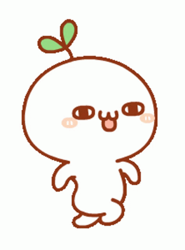 Running Budding Leaf Sticker GIF