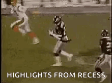 Running Football Players Highlights From Recess
