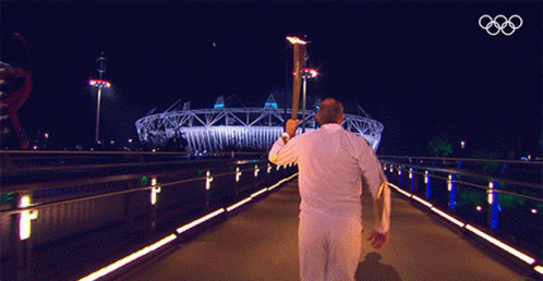 Running For Olympics Torch GIF