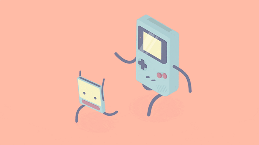 Running Game Boy GIF
